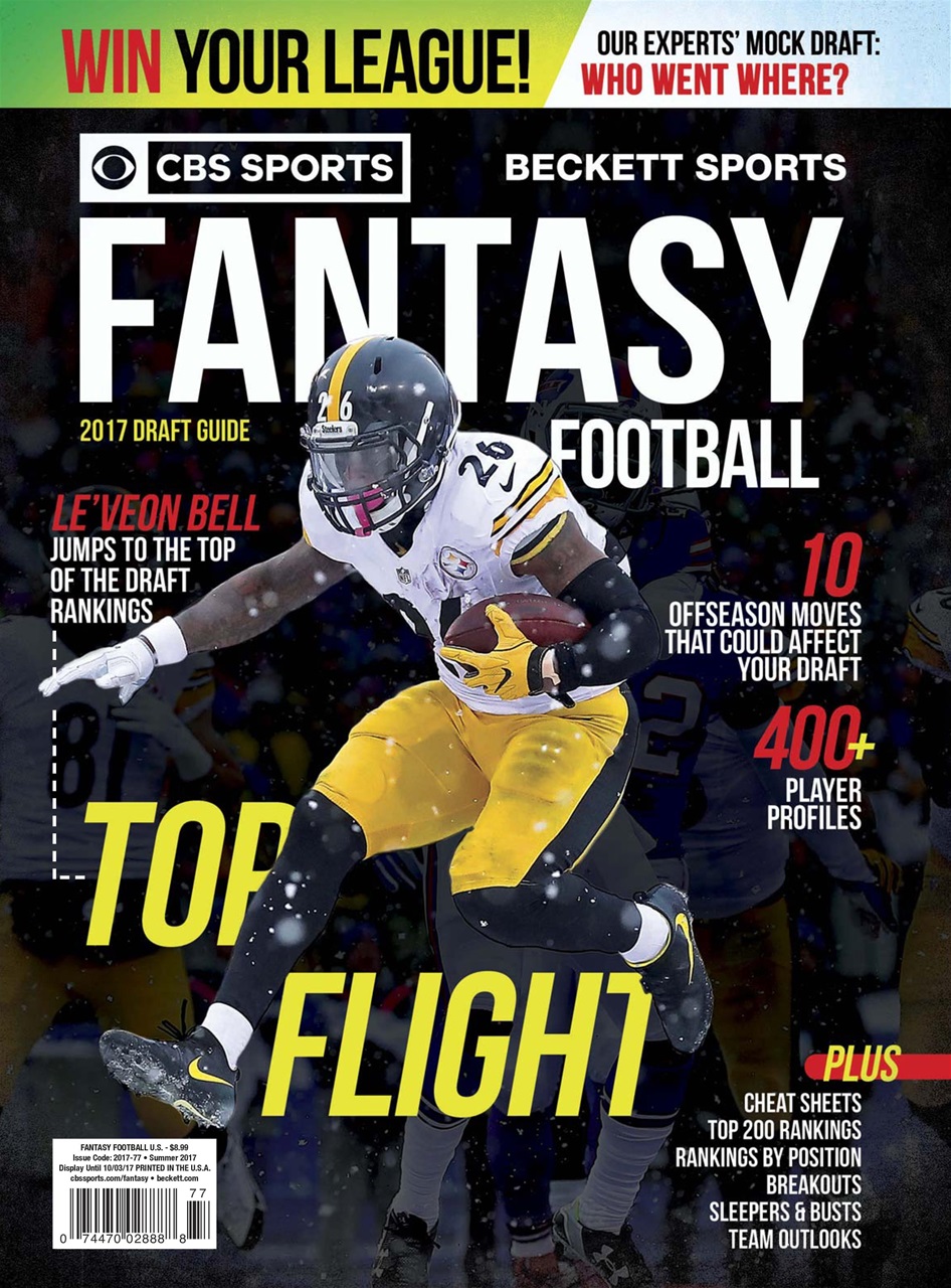 Beckett Football Magazine Fantasy Football Summer 2017 Special Issue