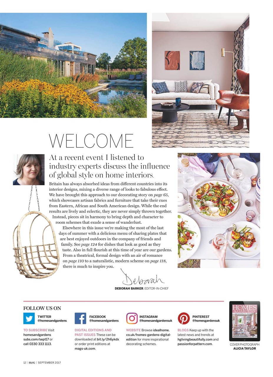 Homes & Gardens Magazine September 2017 Subscriptions Pocketmags