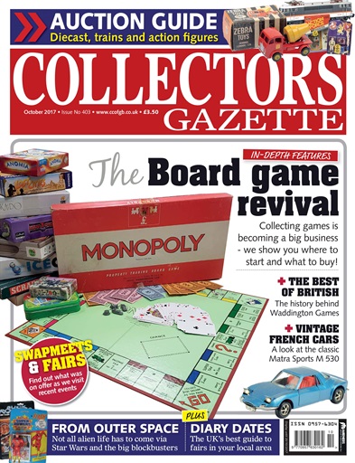 Collectors Gazette Magazine - October 2017 Back Issue