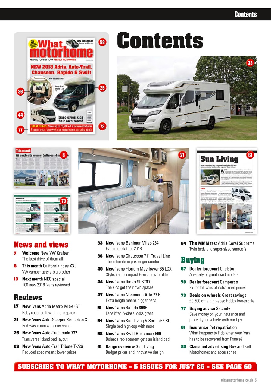 What Motorhome magazine New 2018 motorhomes October 2017 Back Issue