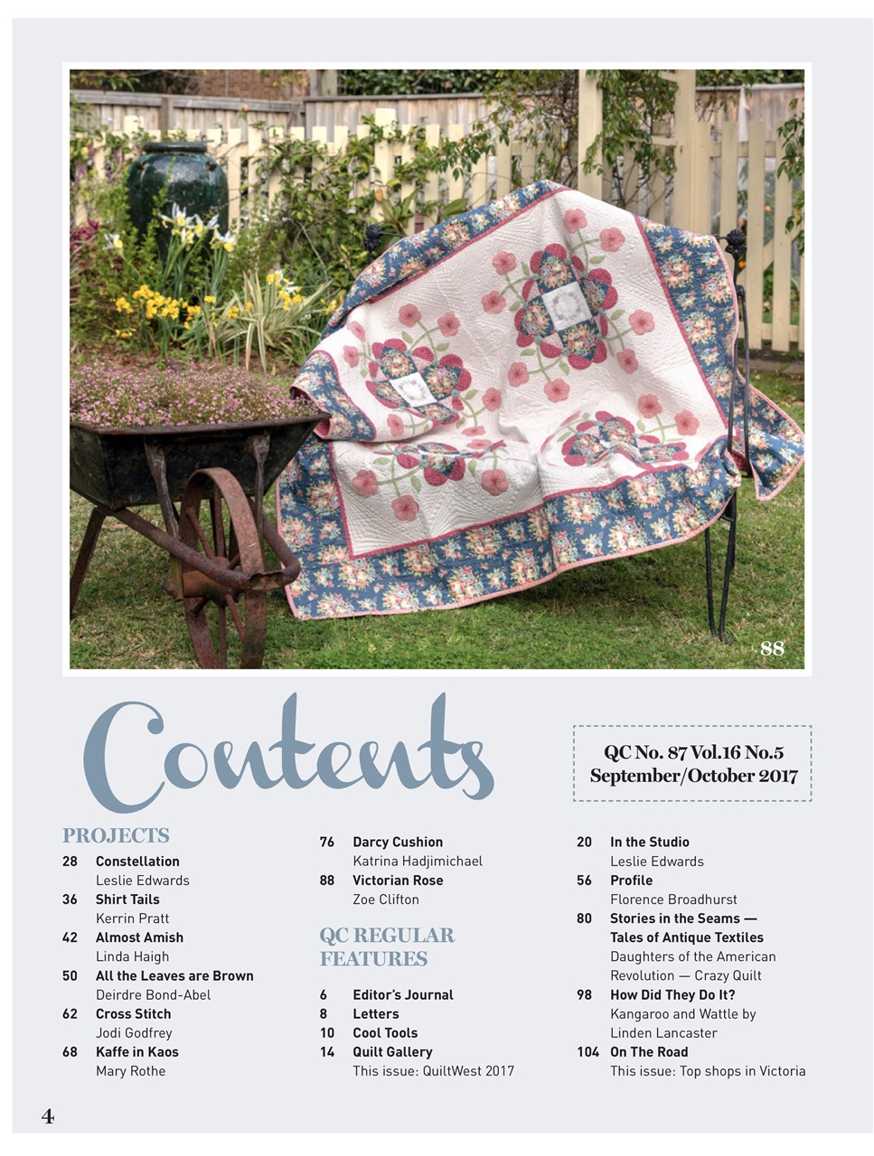 Quilters Companion Magazine Issue87 2017 Back Issue
