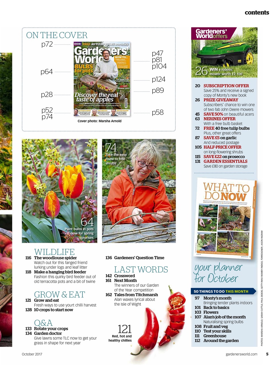 BBC Gardeners World Magazine October Back Issue