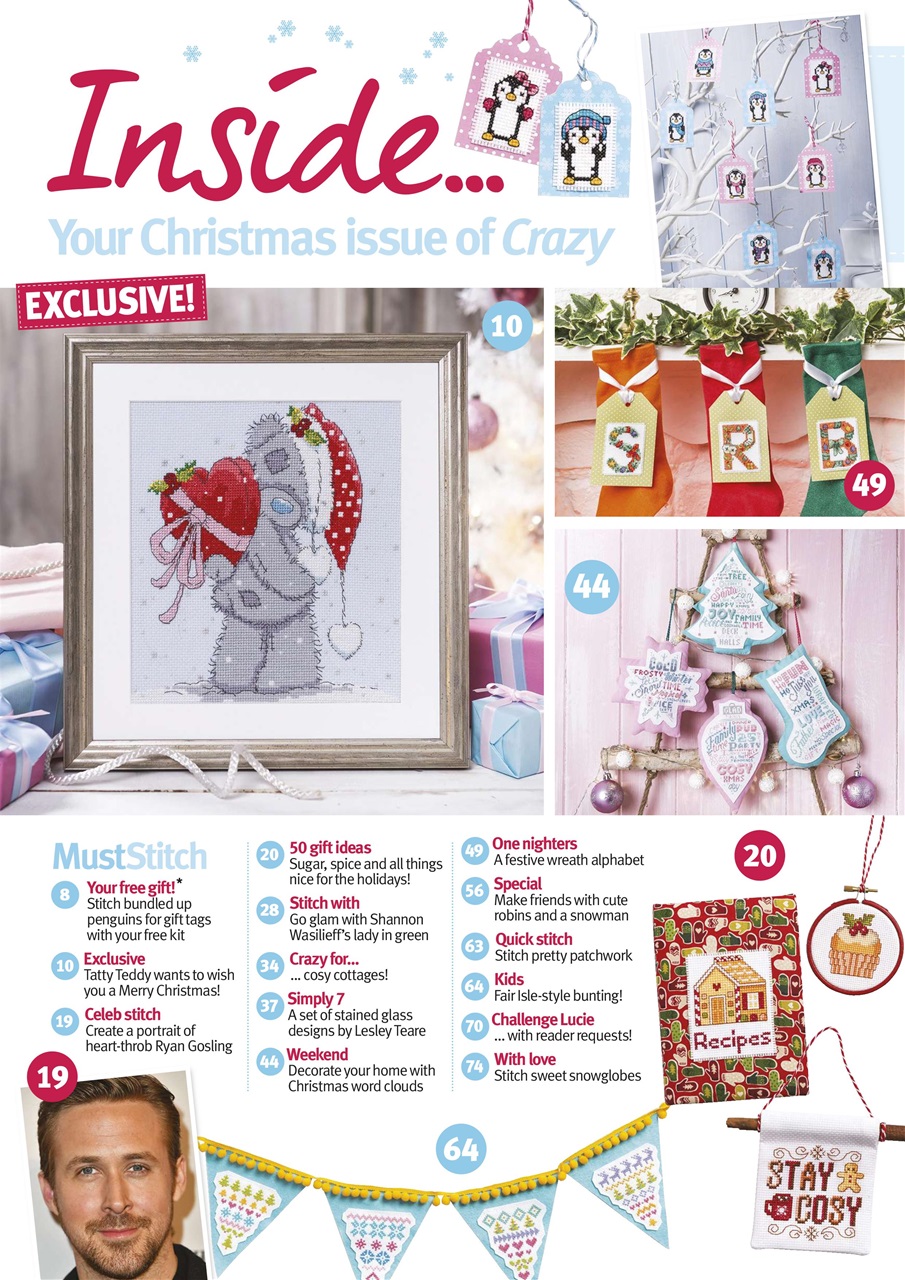 Cross Stitch Crazy Magazine Christmas 2017 Back Issue