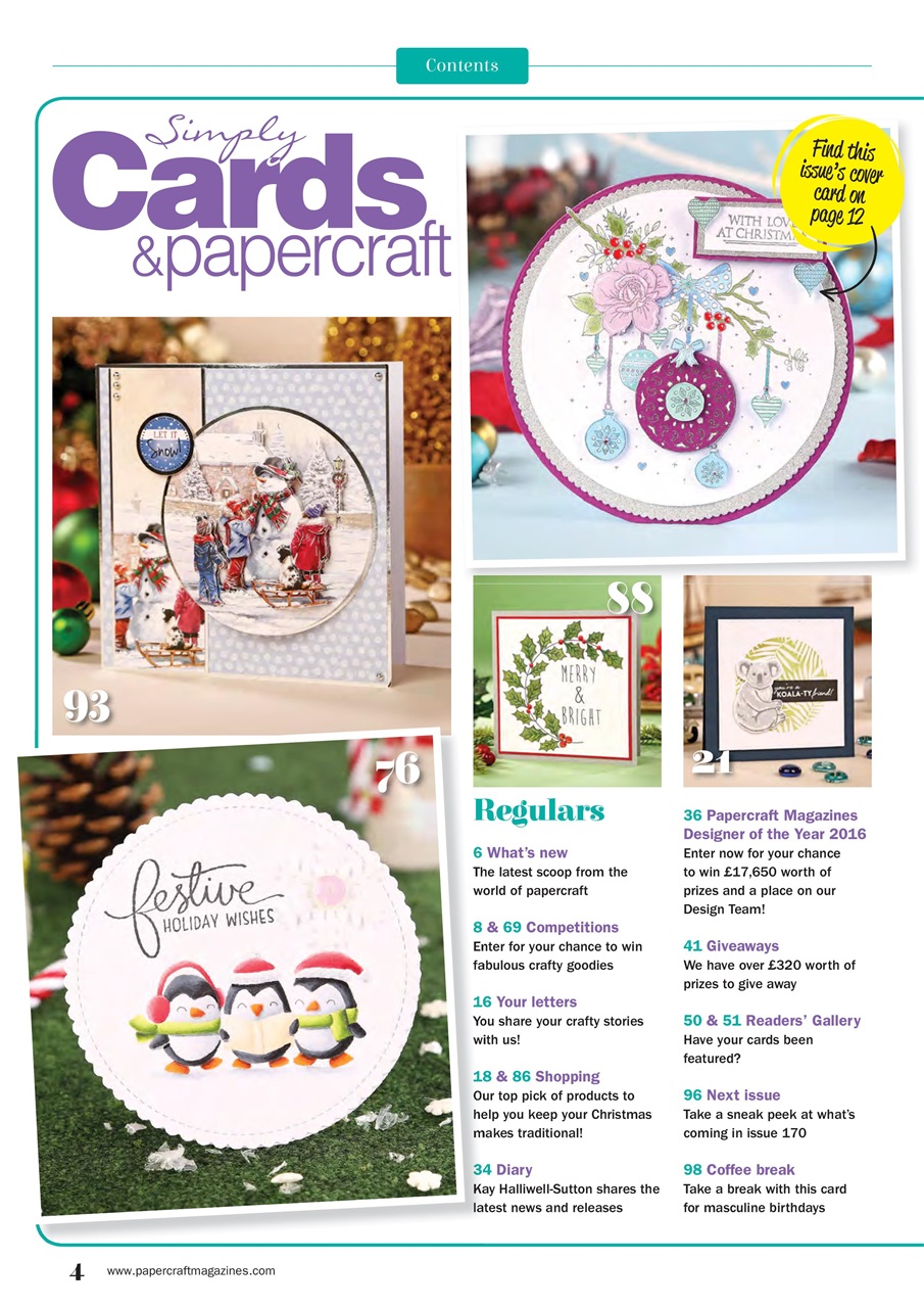 Simply Cards & Papercraft Magazine Issue 169 Back Issue