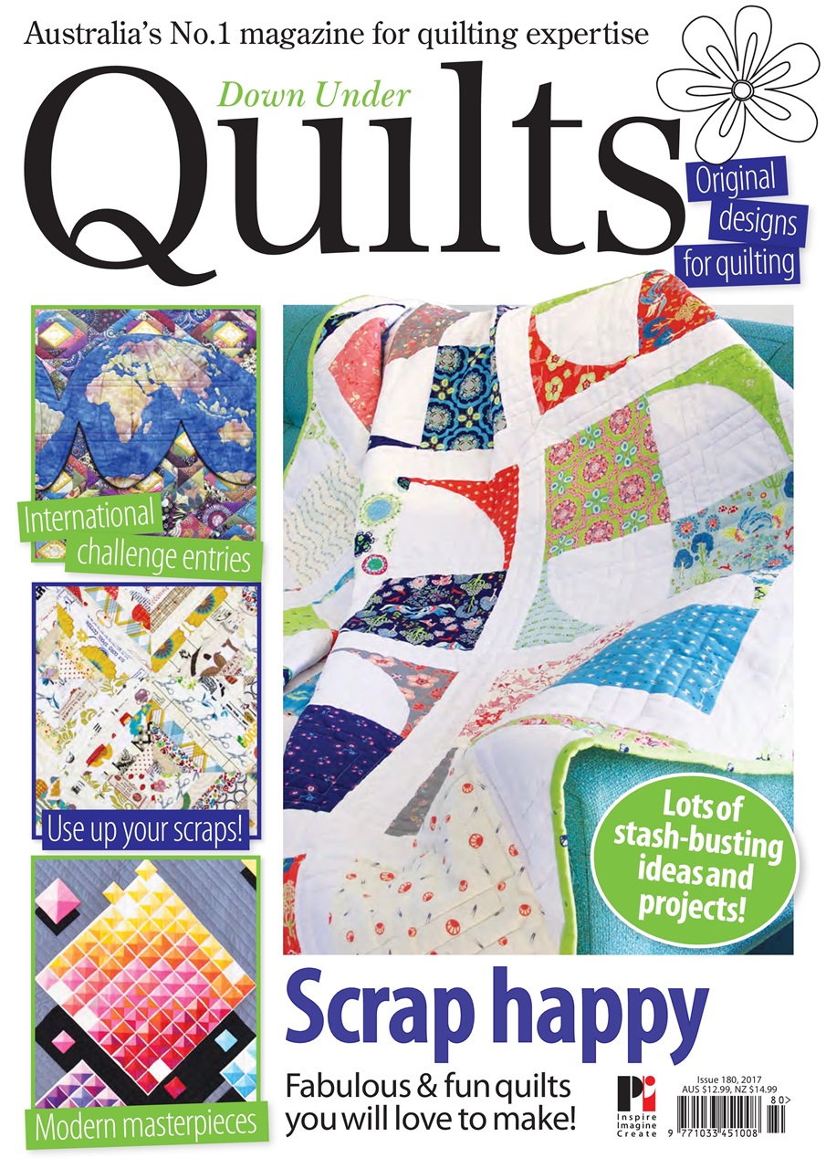 Down Under Quilts Magazine 180 Back Issue