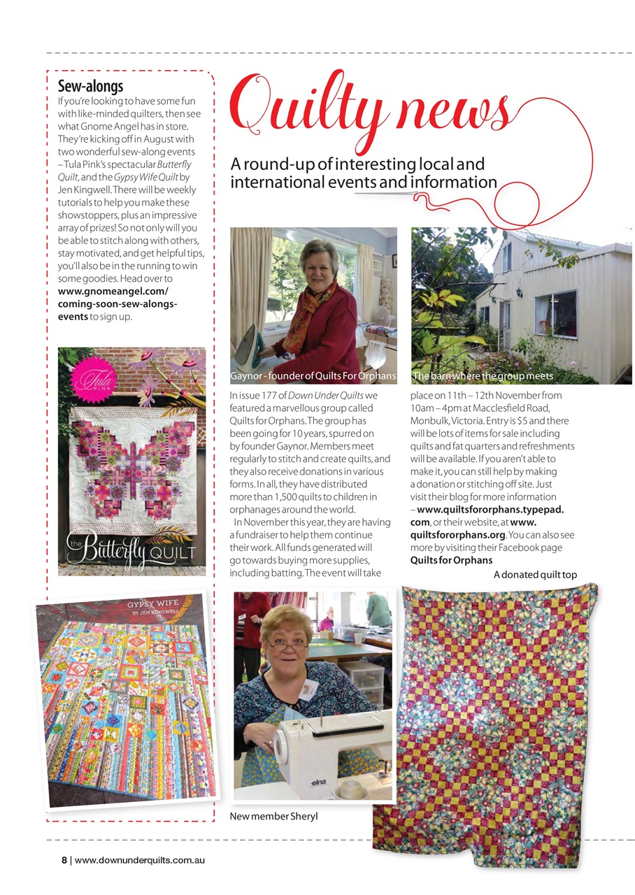 Down Under Quilts Magazine 180 Back Issue