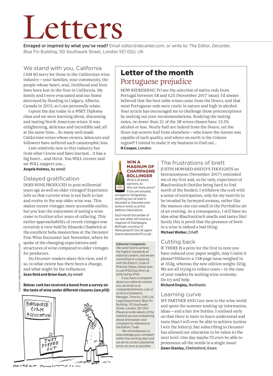 Decanter Magazine December 2017 Back Issue