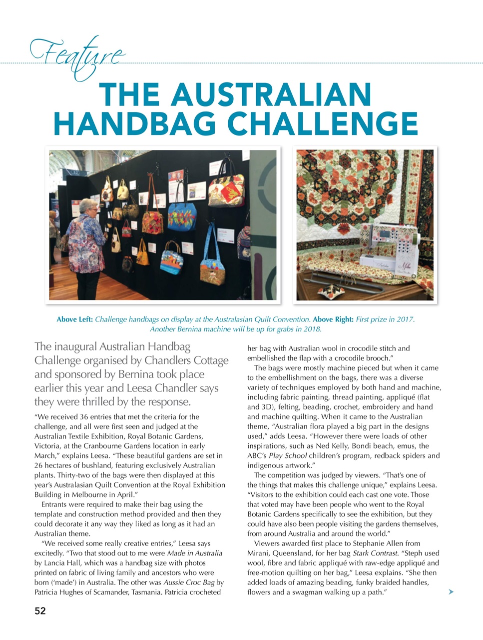 Quilters Companion Magazine Great Australian Quilts Issue8 2017 Special Issue