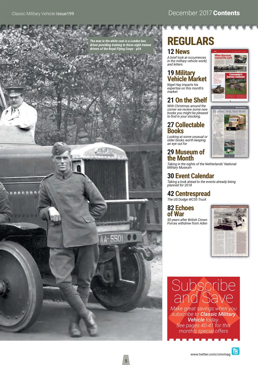 Classic Military Vehicle Magazine December 2017 Subscriptions