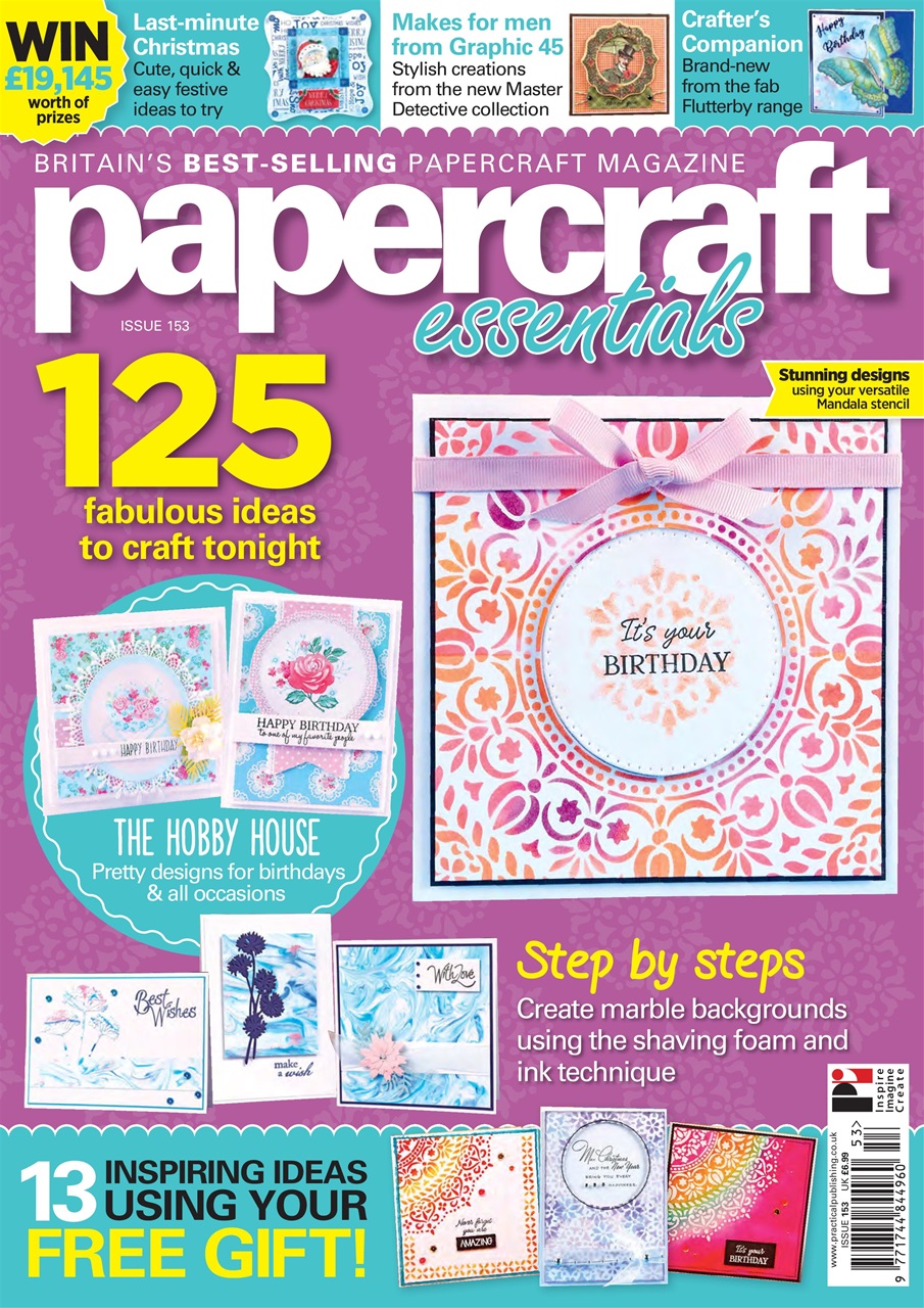 Papercraft Essentials Magazine Issue 153 Back Issue