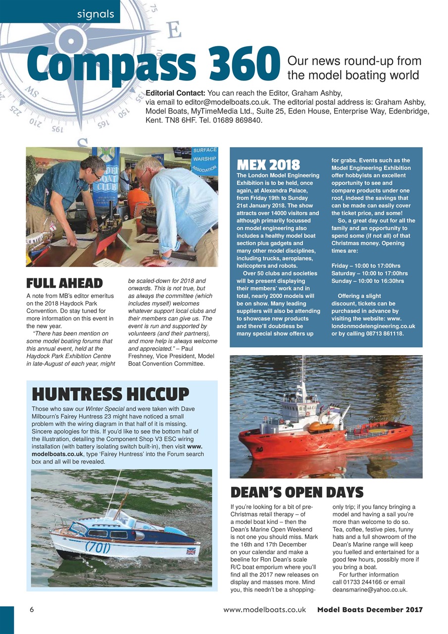 Model Boats Magazine December 2017 Back Issue