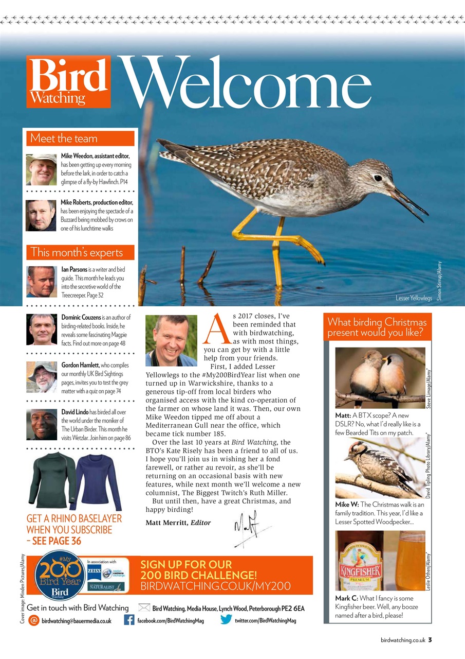 Bird Watching Magazine December 2017 Subscriptions Pocketmags
