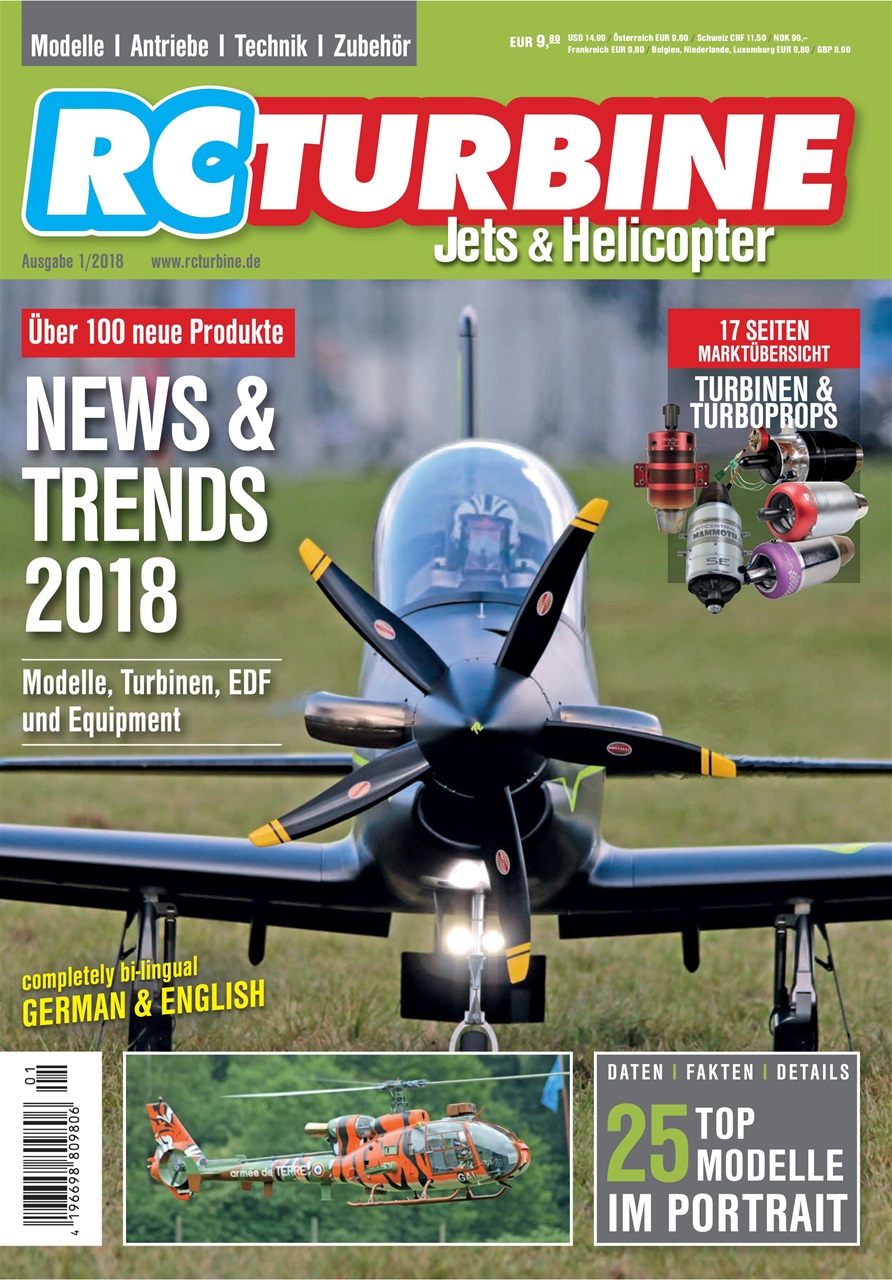 RC Turbine Jets & Helicopter Magazine 12018 Back Issue