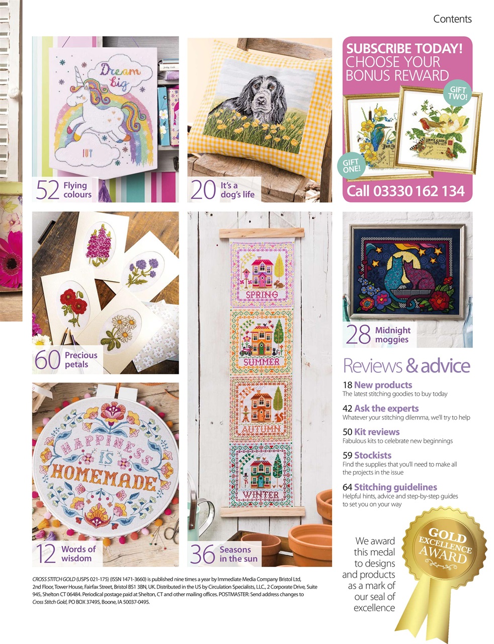 Cross Stitch Gold Magazine December 2017 Back Issue