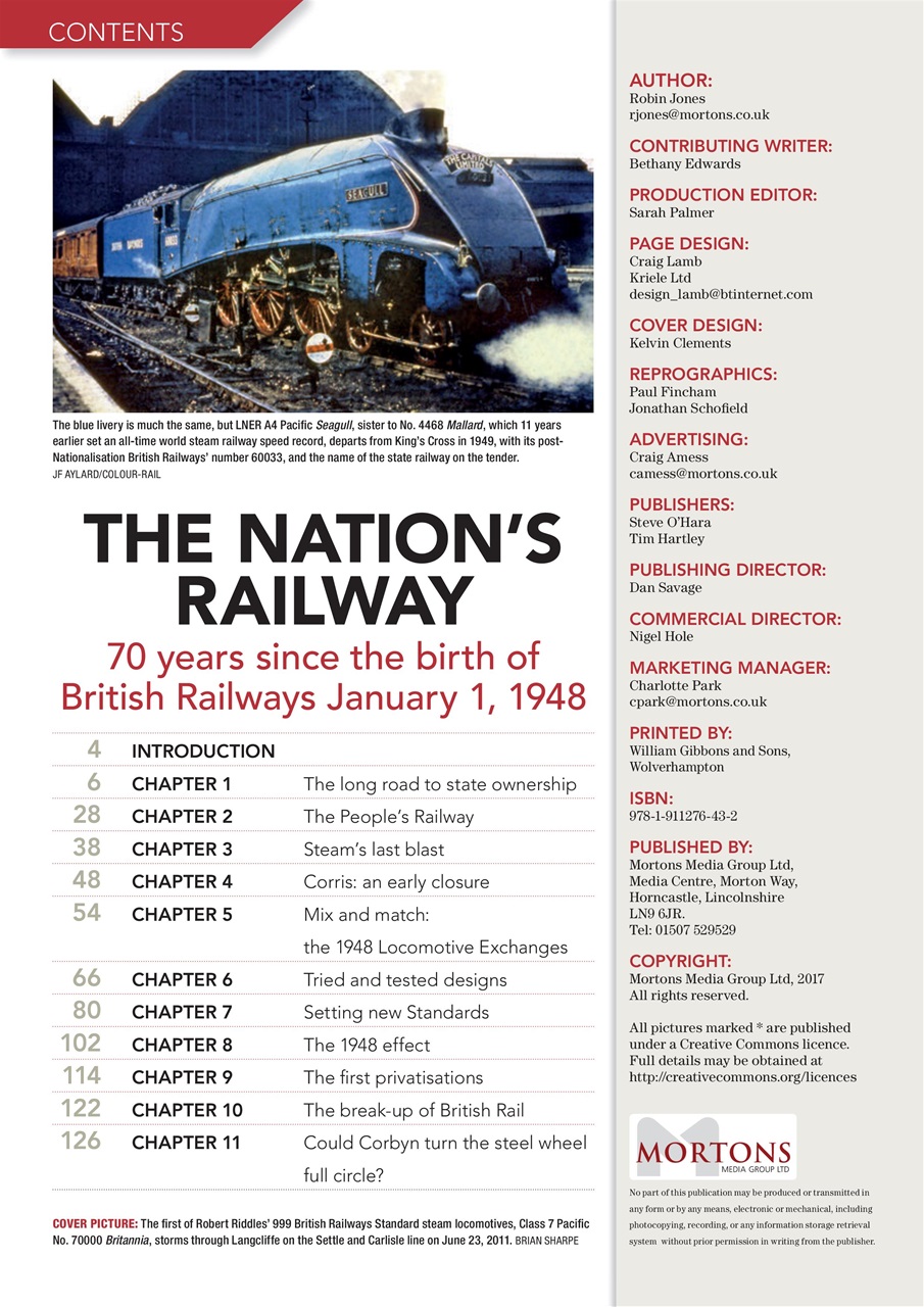 Mortons Books The Nations Railway Back Issue