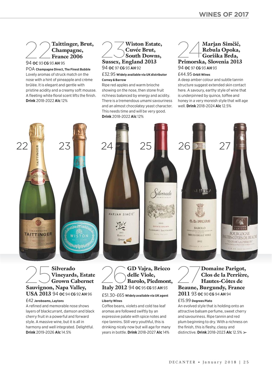 Decanter Magazine - January 2018 Subscriptions | Pocketmags