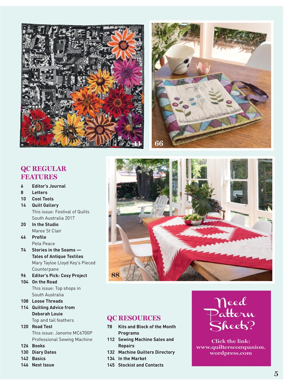Quilters Companion Magazine Issue89 2018 Back Issue