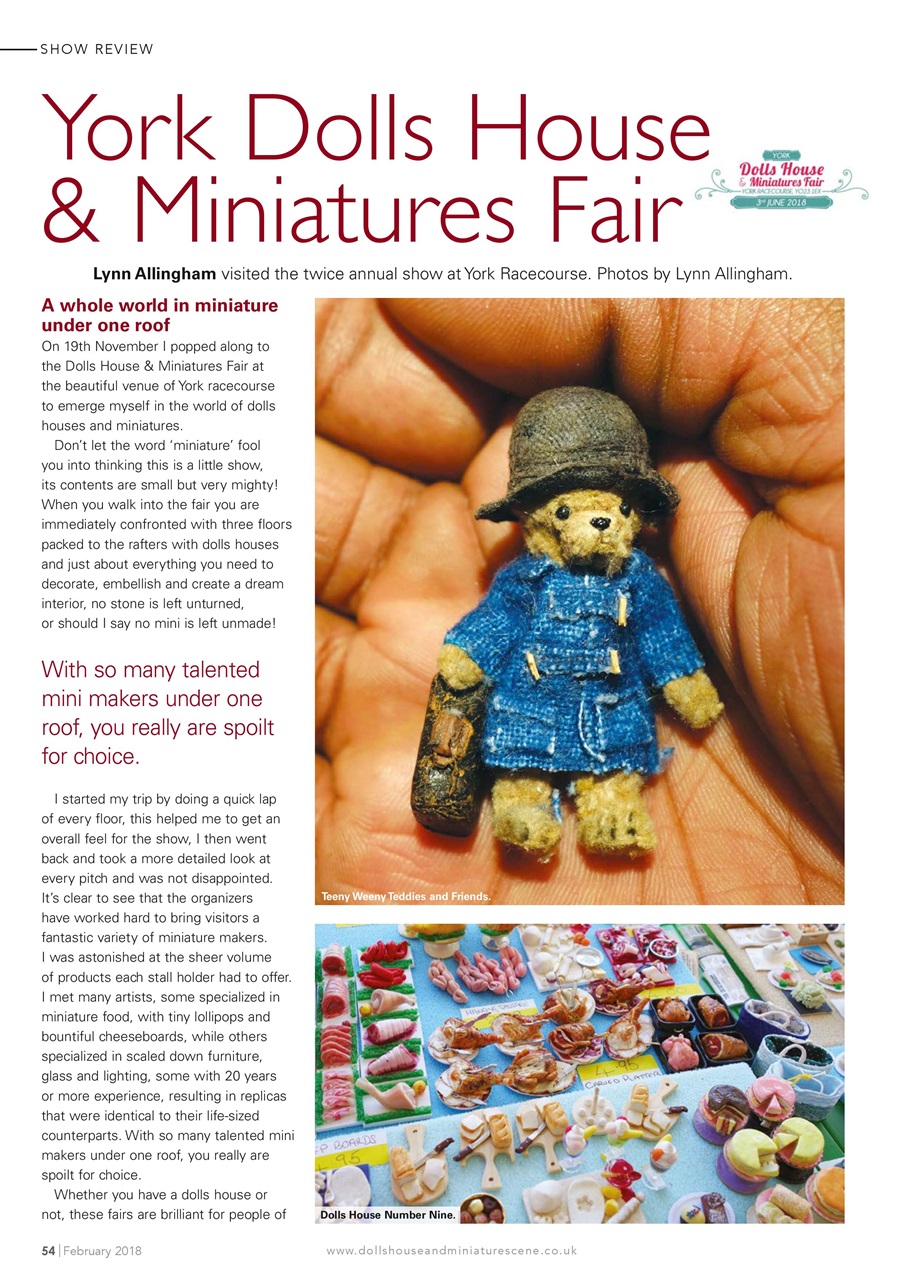Dolls House and Miniature Scene Magazine February 2018 (285) Back Issue