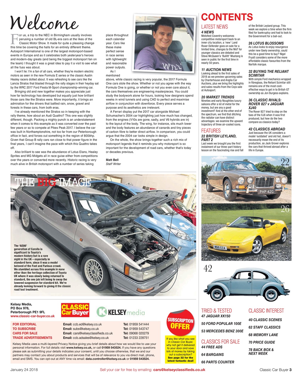 Classic Car Buyer Magazine - 24 January 2018 Back Issue