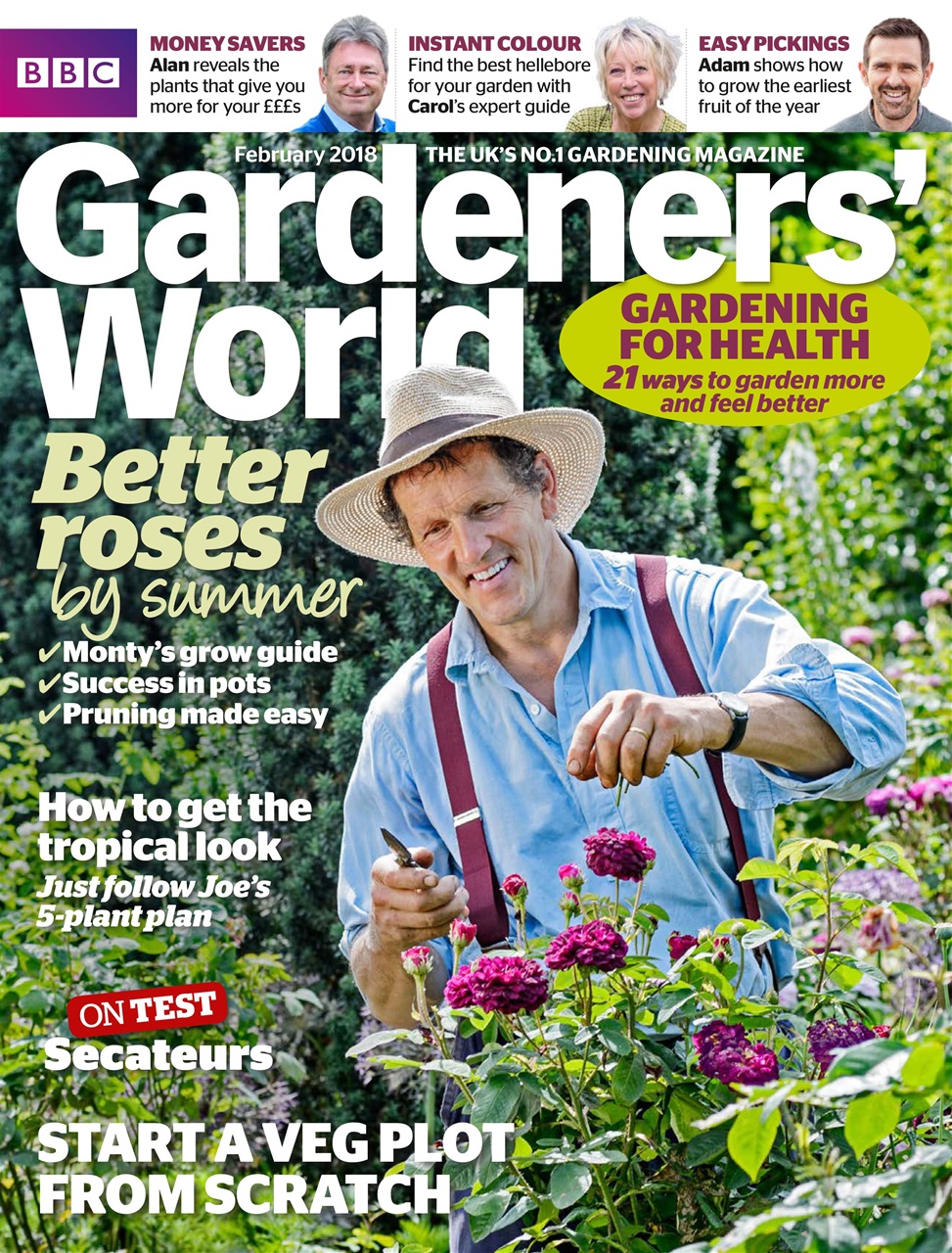 Bbc Gardeners World Magazine February 2018 Back Issue