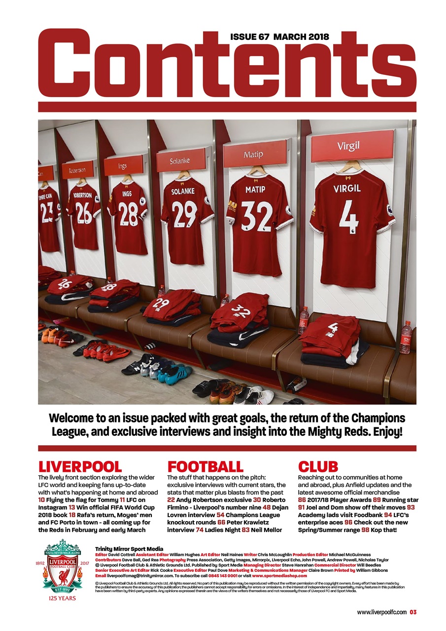 Liverpool FC Magazine Mar18 Edición anterior