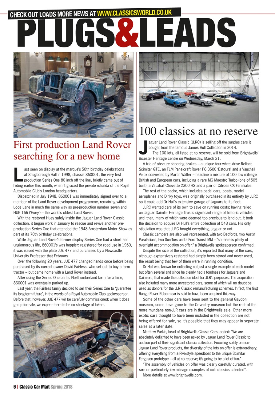 Classic Car Mart Magazine Spring 2018 Subscriptions Pocketmags