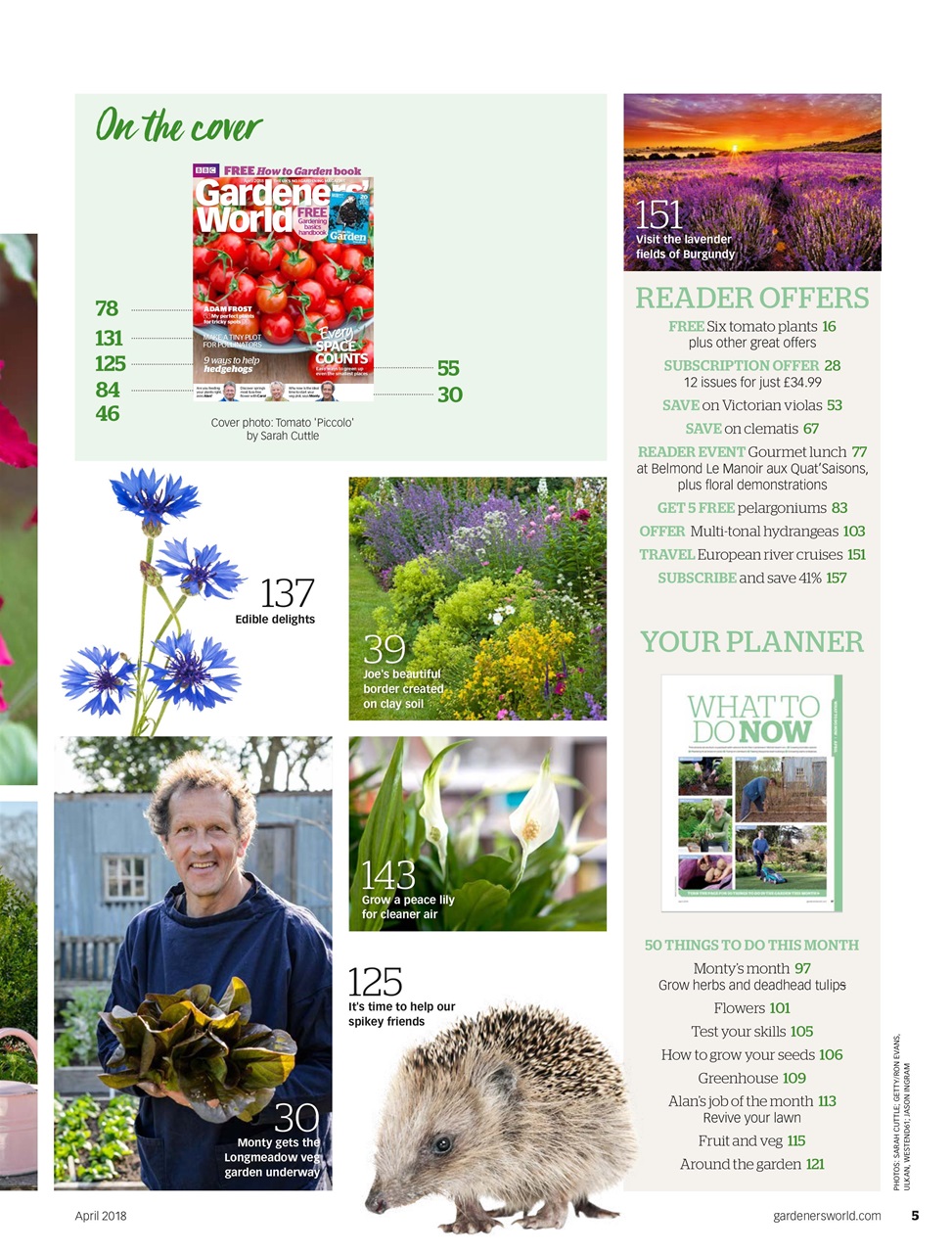 Gardeners world magazine offers