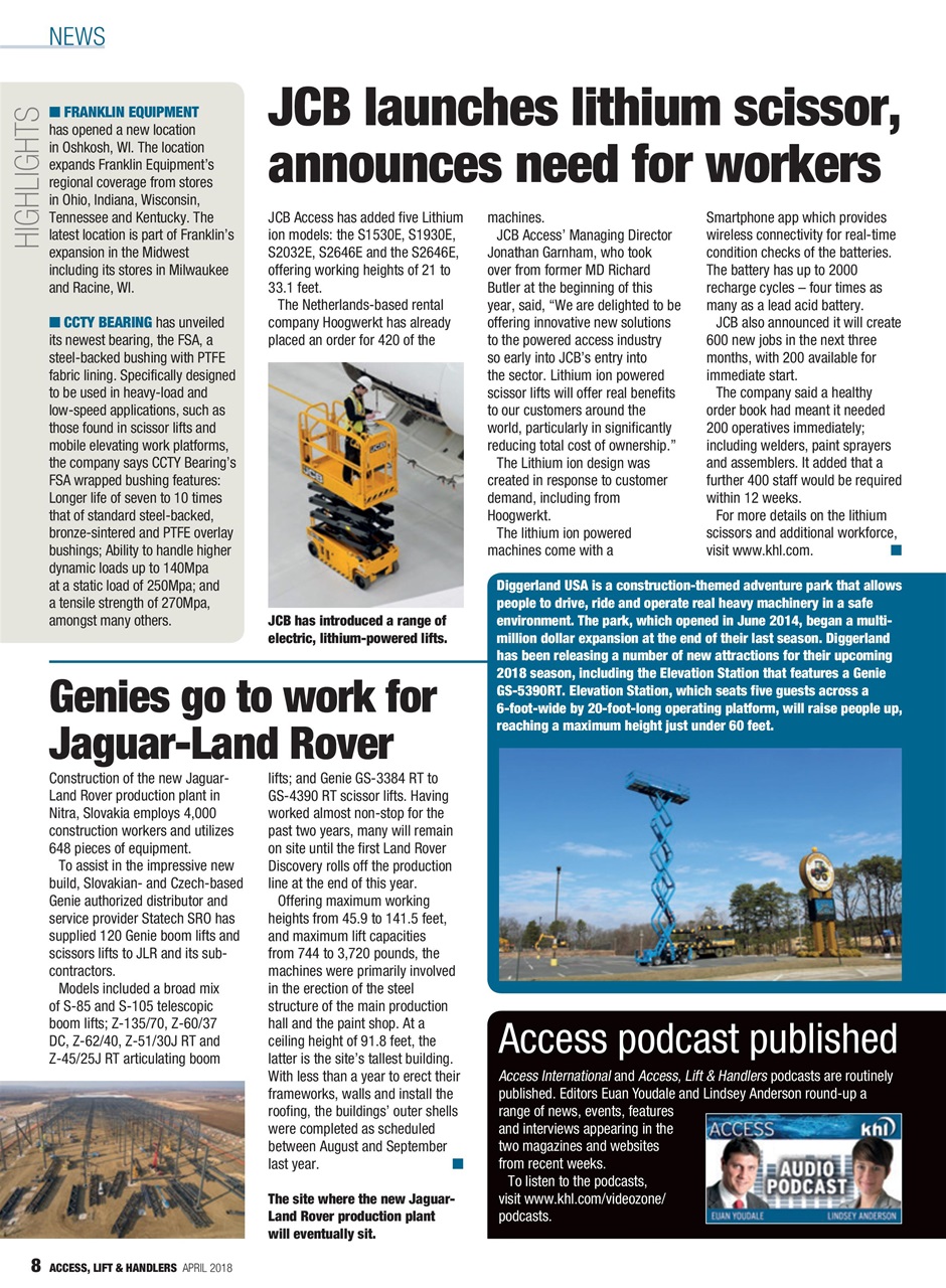 Access, Lift & Handlers Magazine April 2018 Zurück Ausgabe