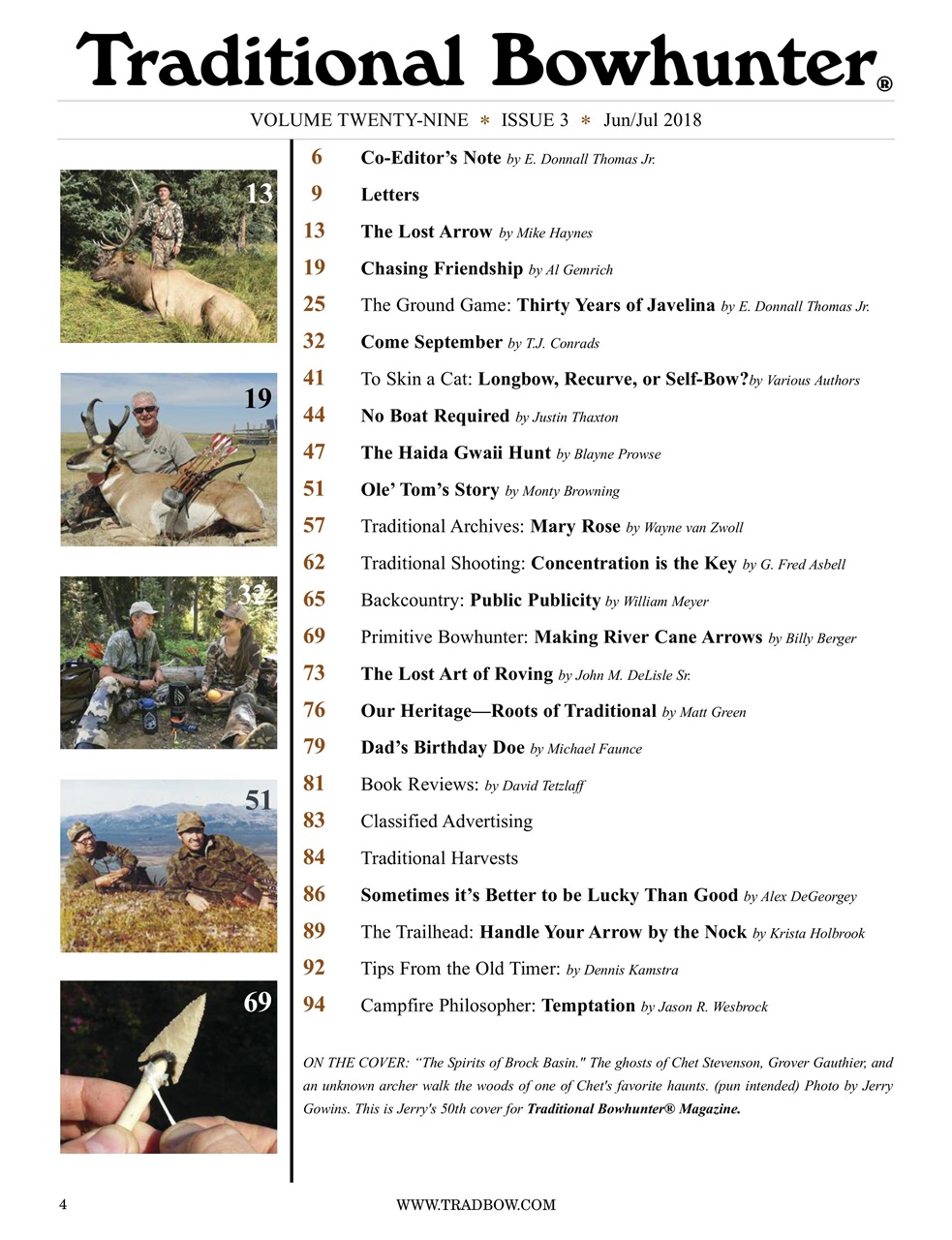 Traditional Bowhunter Magazine Jun/Jul 2018 Back Issue