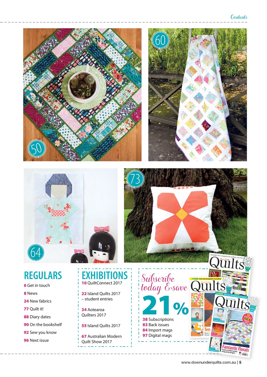 Down Under Quilts Magazine 183 Back Issue
