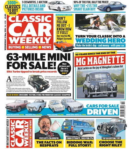 Classic Car Weekly Magazine 9th May 2018 Subscriptions Pocketmags