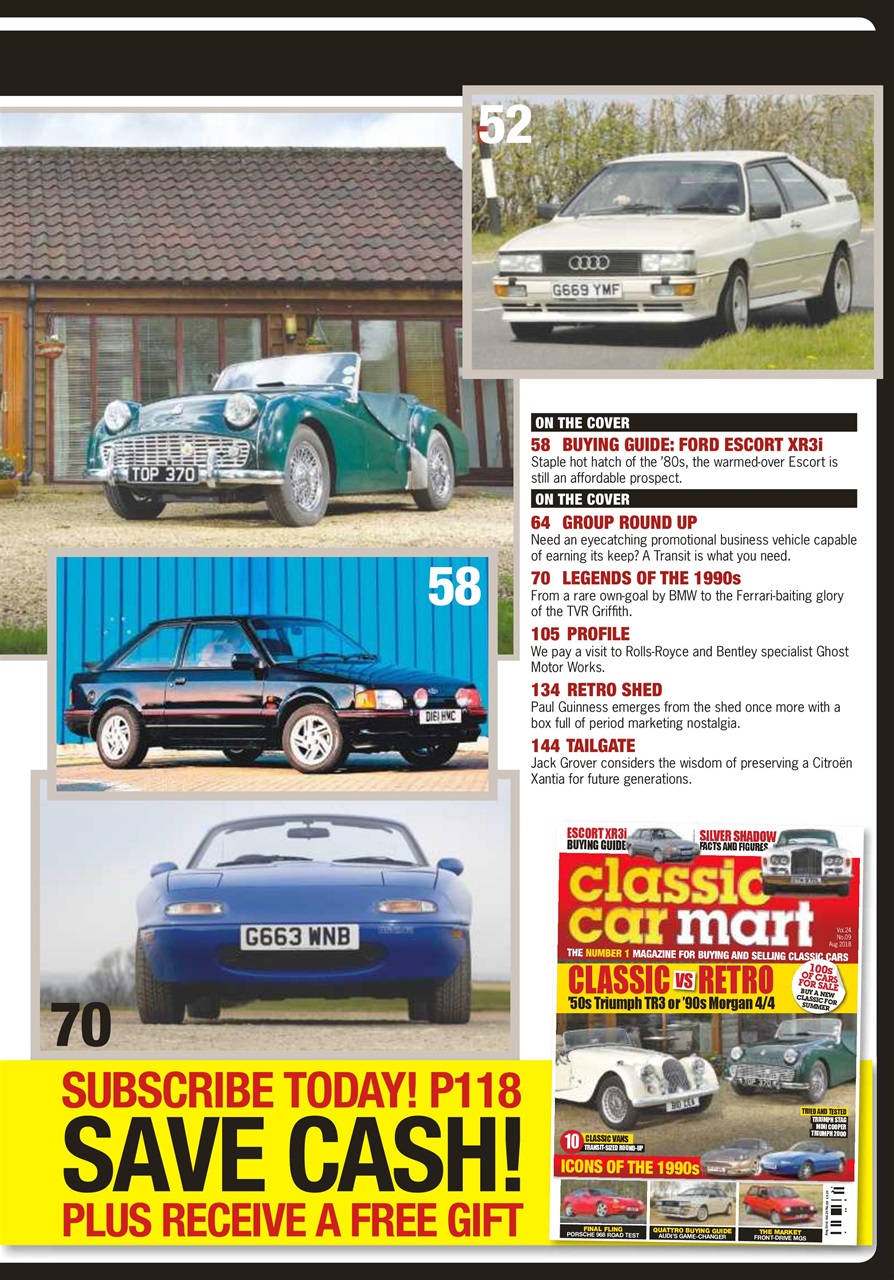 Classic Car Mart Magazine August 2018 Back Issue