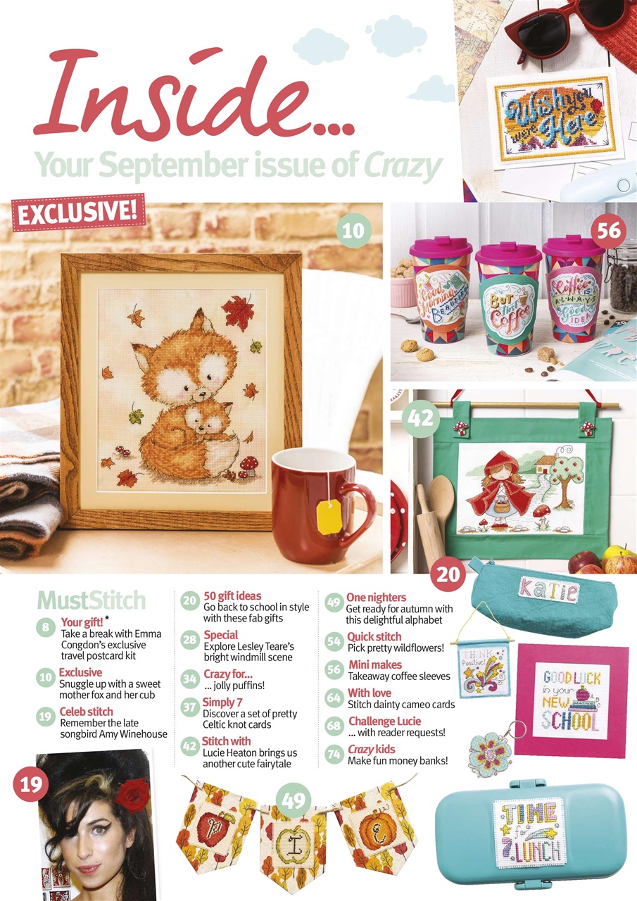 Cross Stitch Crazy Magazine September 2018 Back Issue