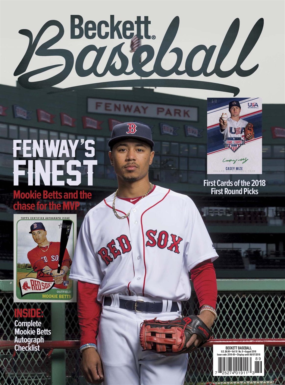 Beckett baseball magazine august 2018 back issue