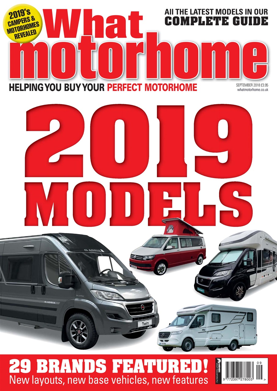 What Motorhome magazine 2019 Motorhomes September 2018 Back Issue
