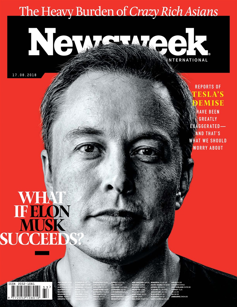 Newsweek International Magazine 17th August 2018 Back Issue   0000 