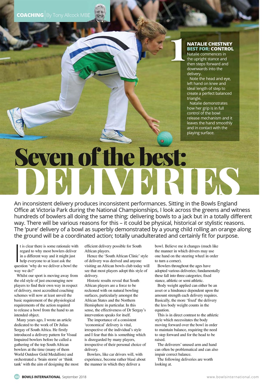 Bowls International Magazine September 2018 Back Issue