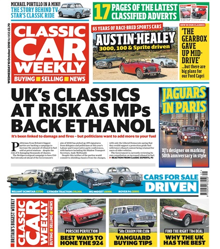 Classic Car Weekly Magazine 10th October 2018 Subscriptions