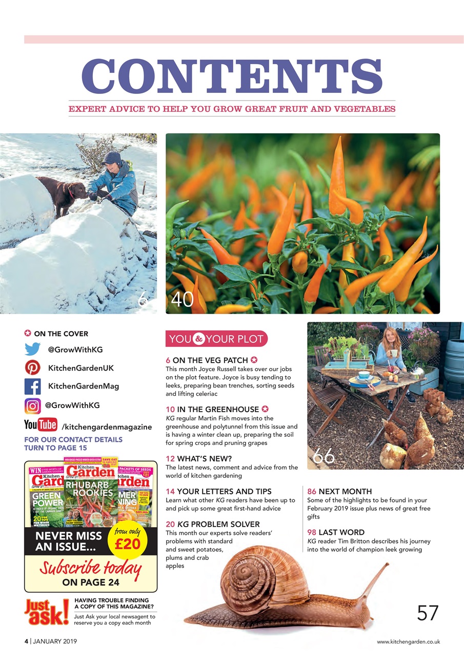 Kitchen Garden Magazine - 256 - January 2019 Subscriptions | Pocketmags