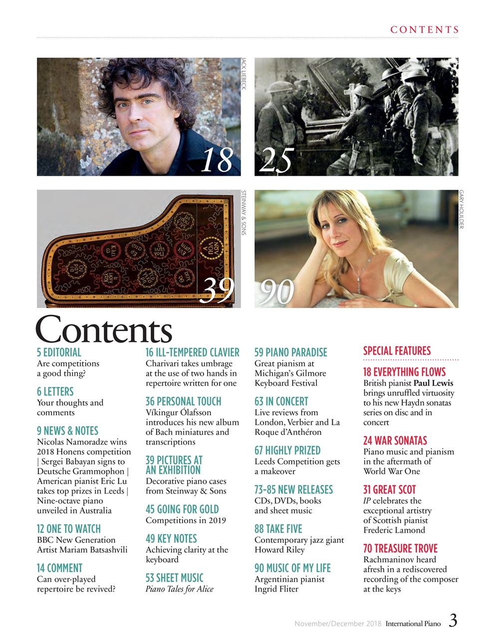International Piano Magazine Nov / Dec 2018 Subscriptions Pocketmags