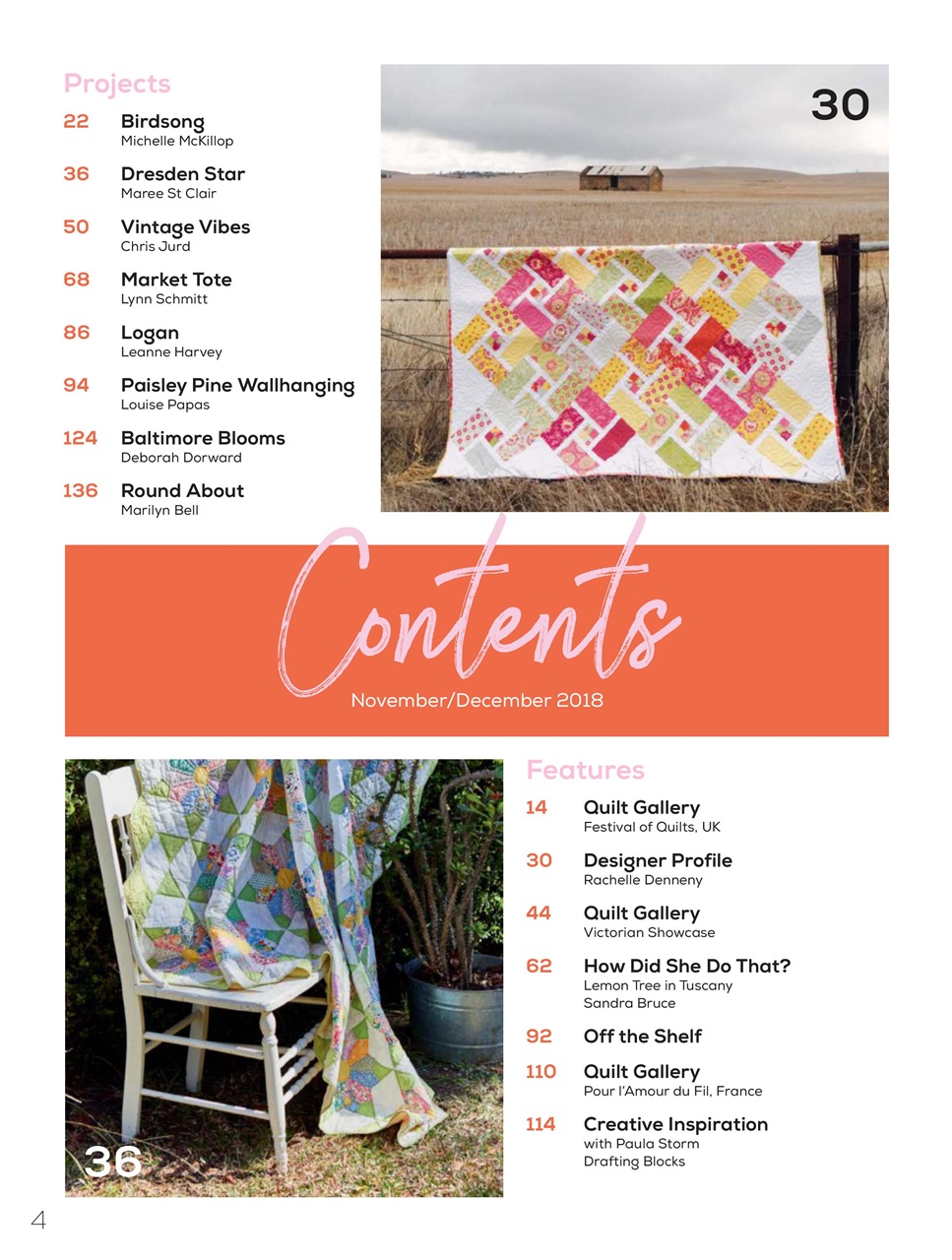 Quilters Companion Magazine Issue94 2018 Back Issue