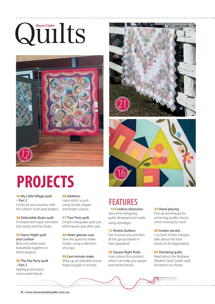 Down Under Quilts Magazine Subscriptions and DUQ185 Issue