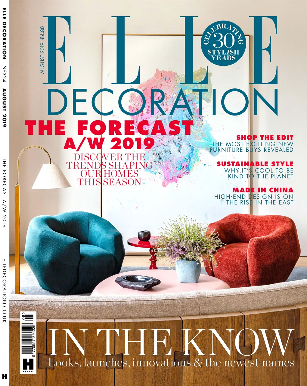 Elle Decoration Magazine - Aug 2019 Back Issue