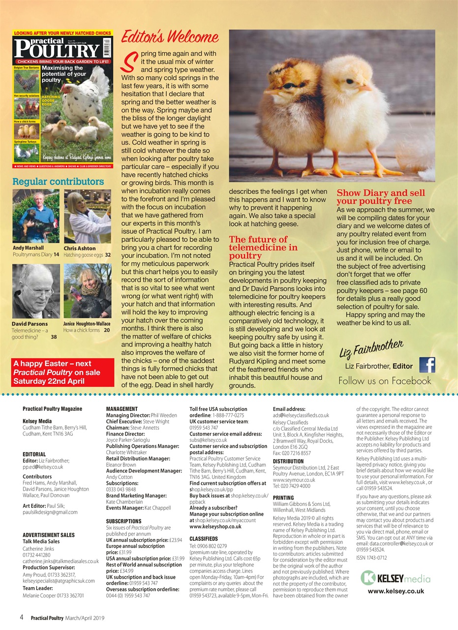 Practical Poultry Magazine - Mar/Apr 19 Back Issue