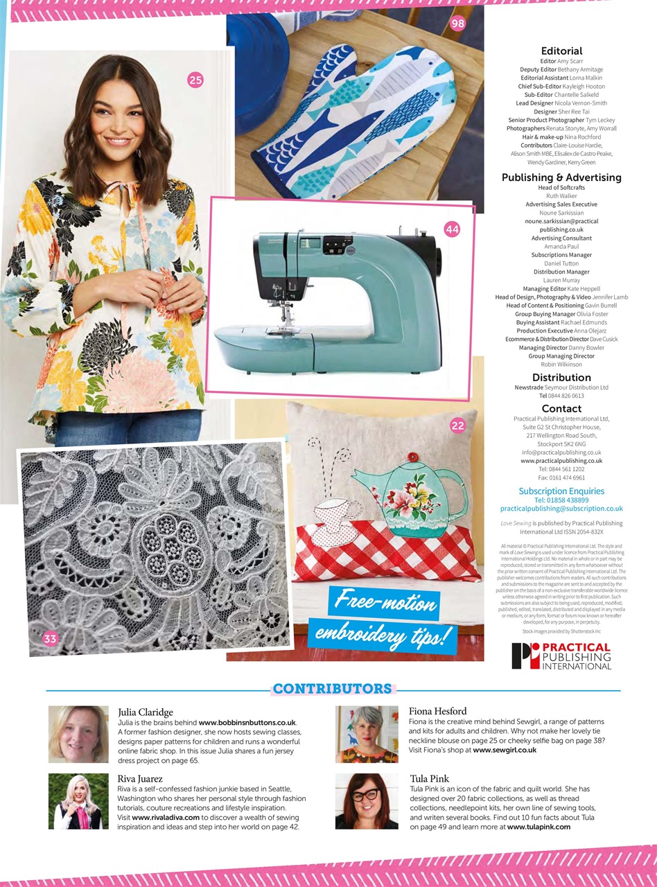 Love Sewing Magazine Love Sewing Magazine Free Sampler Special Issue