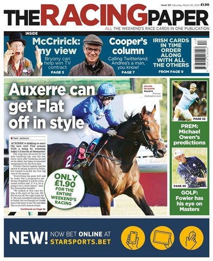 The Racing Paper Magazine - 30th March 2019 Back Issue