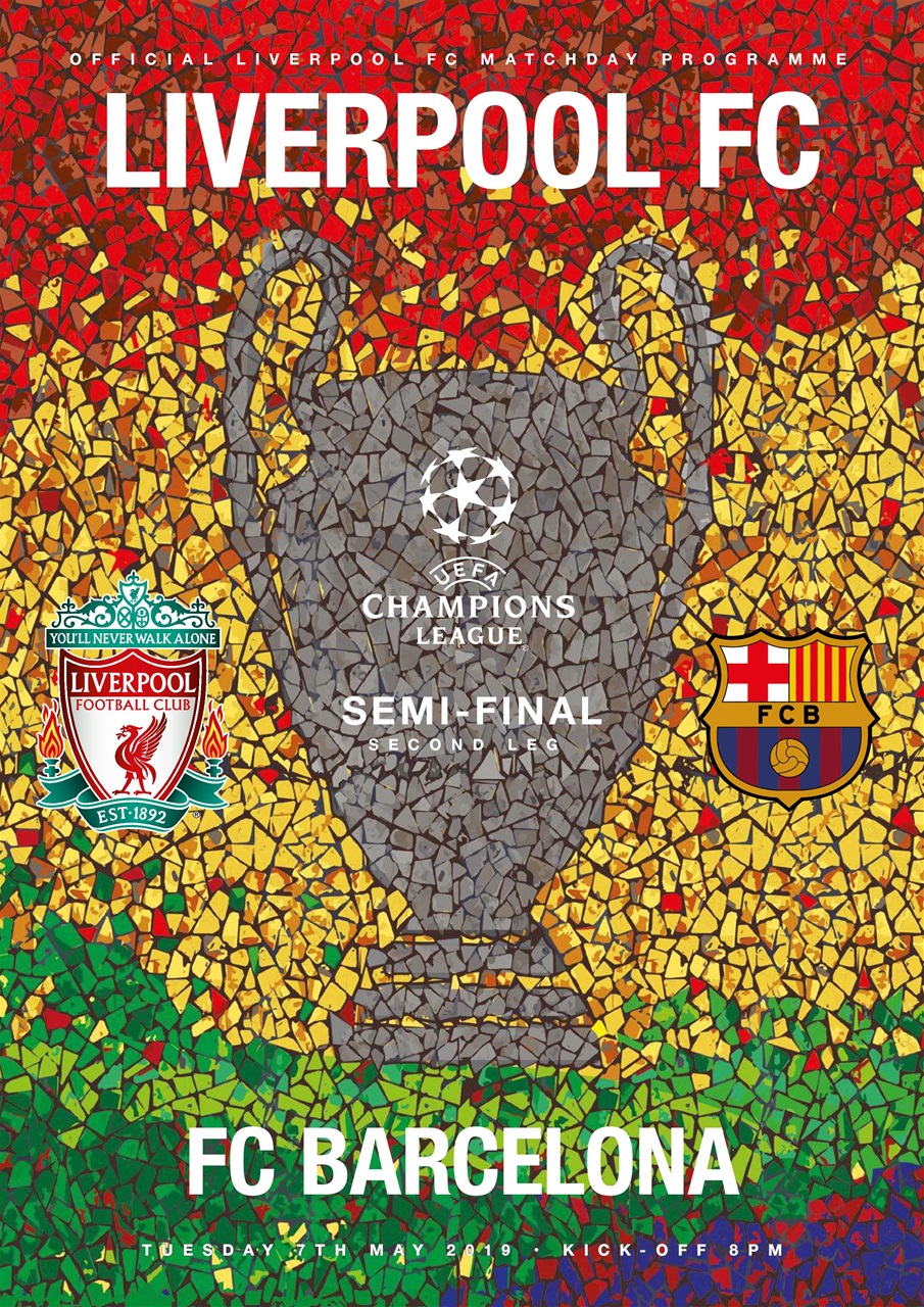 Liverpool FC Programmes vs Barcelona 18/19 Back Issue