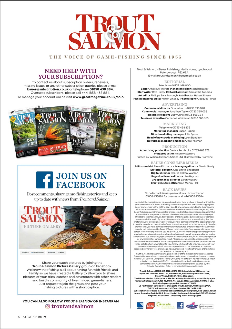 Trout & Salmon Magazine August 2019 Back Issue