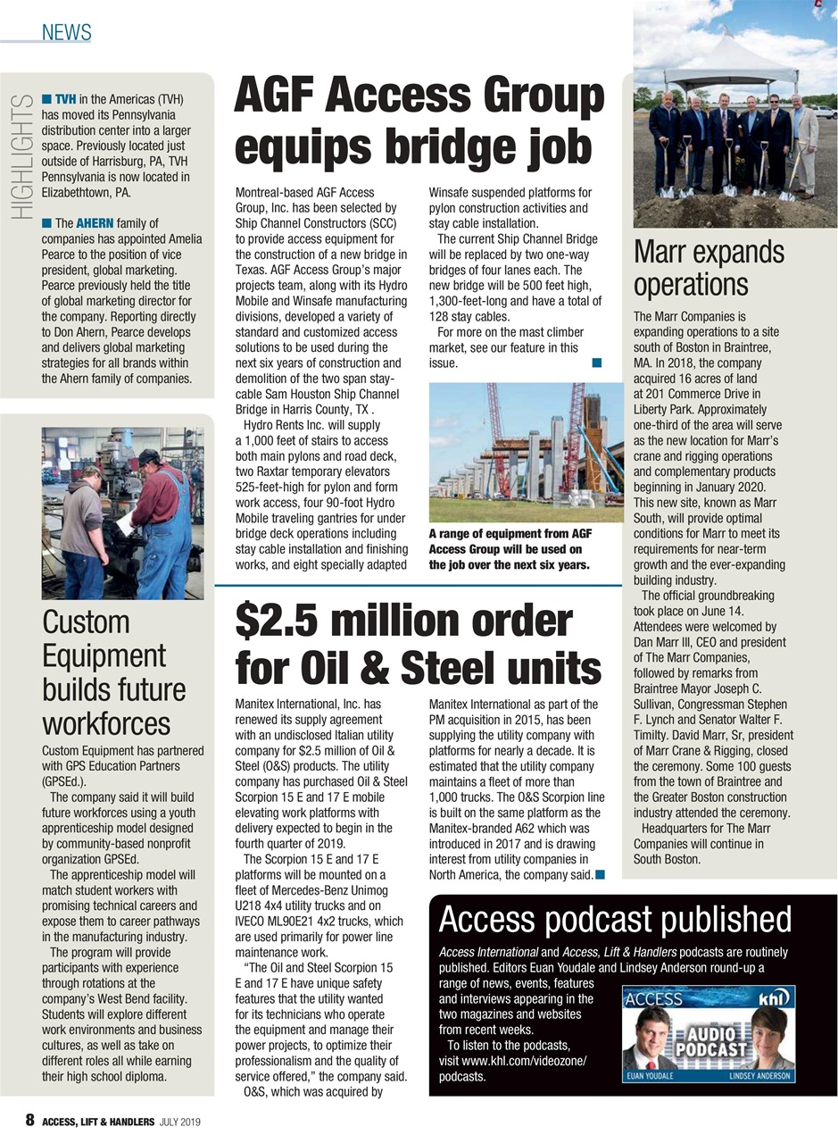 Access, Lift & Handlers Magazine July 2019 Back Issue