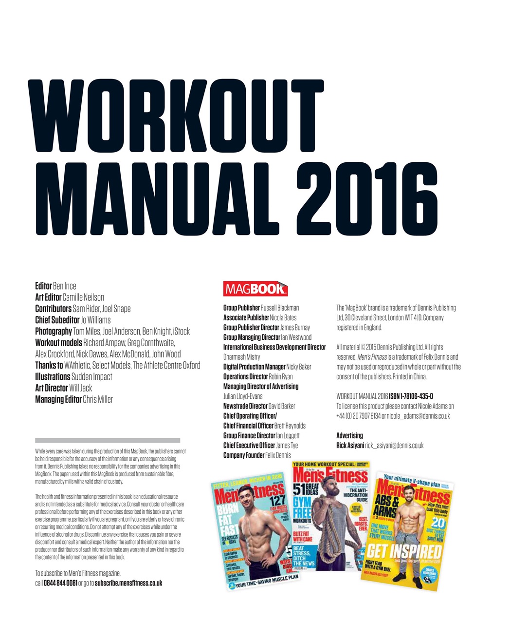 Men's Fitness Magazine Workout Manual Special Issue